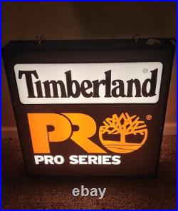 Timberland Pro Series Lighted Sign Shoe Store Display Rare Find. Man Cave Decor