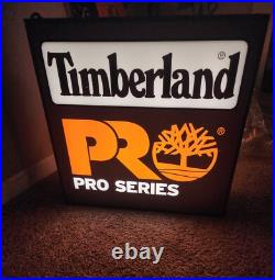 Timberland Pro Series Lighted Sign Shoe Store Display Rare Find. Man Cave Decor