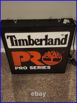 Timberland Pro Series Lighted Sign Shoe Store Display Rare Find. Man Cave Decor