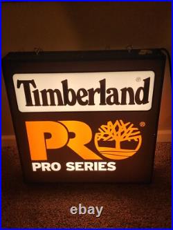 Timberland Pro Series Lighted Sign Shoe Store Display Rare Find. Man Cave Decor