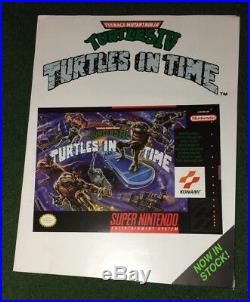 Tmnt Turtles IV Turtles In Time Konami Super Nintendo Store Display Promo Rare