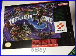 Tmnt Turtles IV Turtles In Time Konami Super Nintendo Store Display Promo Rare