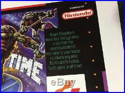 Tmnt Turtles IV Turtles In Time Konami Super Nintendo Store Display Promo Rare