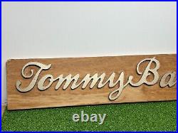 Tommy Bahama Store Display Wood and Metal Sign 32 X 6 Decor Fashion Rare 1