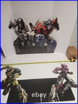 Transformers 1 Cardboard Movie Advertising Display. RARE! 3FEET X 4FEET