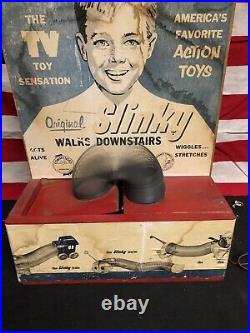 ULTRA RARE 50's Slinky Store Advertising Display ORIGINAL