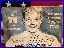 ULTRA RARE 50's Slinky Store Advertising Display ORIGINAL