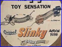 ULTRA RARE 50's Slinky Store Advertising Display ORIGINAL