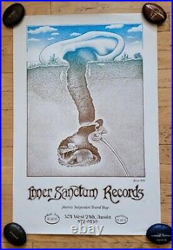 Uber-RARE 1972 Inner Sanctum Records Store Display Poster 23x35 JFKLN Art AUSTIN