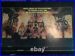 Ultra Rare 1977 Kiss Alive II Casablanca Records hanging In-Store Display 45X37
