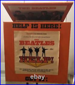 Ultra Rare The Beatles Help! Working/ Motion Record Store Display 1965