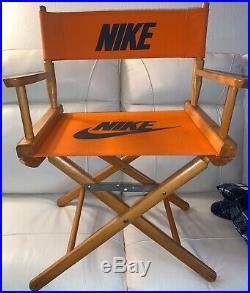 VHTF Vintage 1980s Nike Rare Orange Canvas Directors Chair Store Display 33