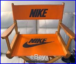 VHTF Vintage 1980s Nike Rare Orange Canvas Directors Chair Store Display 33