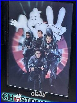 VINTAGE Ghostbusters 2 VHS Laserdisc Lenticular Store Display VERY RARE