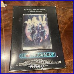 VINTAGE Ghostbusters 2 VHS Laserdisc Lenticular Store Display VERY RARE! Damaged