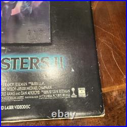 VINTAGE Ghostbusters 2 VHS Laserdisc Lenticular Store Display VERY RARE! Damaged