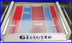 VINTAGE RARE 1956 Gillette countertop store display case with price labels