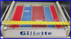 VINTAGE RARE 1956 Gillette countertop store display case with price labels