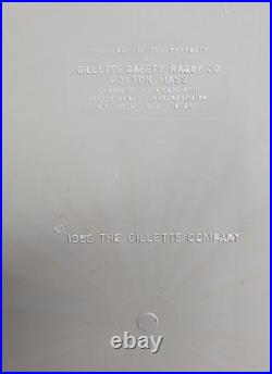 VINTAGE RARE 1956 Gillette countertop store display case with price labels