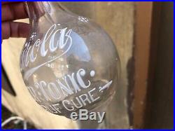 VINTAGE RARE c. 1930 ENAMELLED HAIROLA DANDRUFF CURE BARBERSHOP BACKBAR BOTTLE