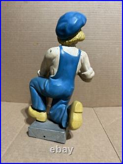 VTG 1950's RARE Dutch Boy Paints store display Topper Chalk Ware Painted statue
