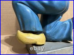 VTG 1950's RARE Dutch Boy Paints store display Topper Chalk Ware Painted statue