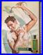 VTG 1950s RARE VITABATH DRUGSTORE COUNTERTOP ADVERTISING DISPLAY MAN SHOWERING