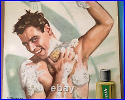 VTG 1950s RARE VITABATH DRUGSTORE COUNTERTOP ADVERTISING DISPLAY MAN SHOWERING