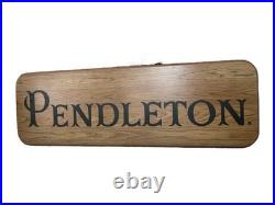 VTG 36 Pendleton Woolen Mills Wood Store Display Sign Advertisement Rare 70s