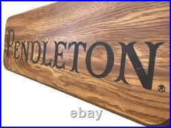 VTG 36 Pendleton Woolen Mills Wood Store Display Sign Advertisement Rare 70s