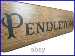VTG 36 Pendleton Woolen Mills Wood Store Display Sign Advertisement Rare 70s