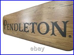 VTG 36 Pendleton Woolen Mills Wood Store Display Sign Advertisement Rare 70s