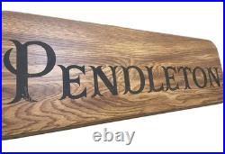 VTG 36 Pendleton Woolen Mills Wood Store Display Sign Advertisement Rare 70s