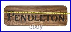 VTG 36 Pendleton Woolen Mills Wood Store Display Sign Advertisement Rare 70s