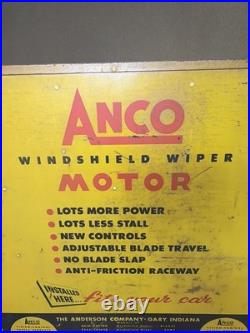 VTG ANCO Windshield Wiper Motor Metal Store Display USA Rare Design 17x22x20