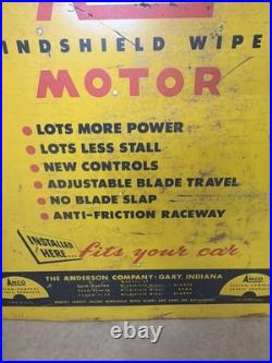 VTG ANCO Windshield Wiper Motor Metal Store Display USA Rare Design 17x22x20
