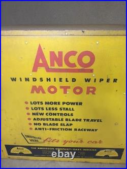 VTG ANCO Windshield Wiper Motor Metal Store Display USA Rare Design 17x22x20