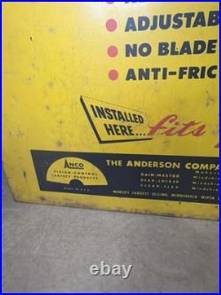 VTG ANCO Windshield Wiper Motor Metal Store Display USA Rare Design 17x22x20