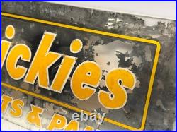 VTG ATQ Dickies Shirts Pants Workwear Mirror Glass Sign Store Display 16x10 RARE