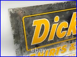 VTG ATQ Dickies Shirts Pants Workwear Mirror Glass Sign Store Display 16x10 RARE