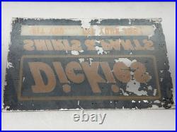VTG ATQ Dickies Shirts Pants Workwear Mirror Glass Sign Store Display 16x10 RARE