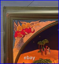 VTG HTF Rare 1955 Antique Noma Lites Vinyllite Store Display Nativity Scene