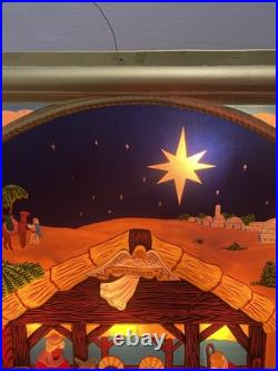 VTG HTF Rare 1955 Antique Noma Lites Vinyllite Store Display Nativity Scene