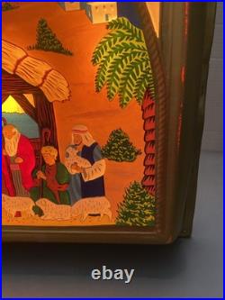 VTG HTF Rare 1955 Antique Noma Lites Vinyllite Store Display Nativity Scene