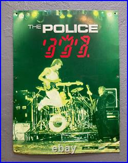 VTG THE POLICE-AUTHENTIC Ghost In The Machine METAL-TIN SIGN 1982 EXTREMELY RARE