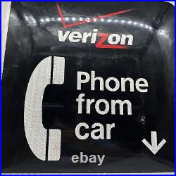 Verizon Phone From Car Telephone Hanging Wall Sign Store Display Rare 22.5x22.5