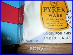 Very Rare 1940's Original Pyrexcardboard Standing Store Display Wi/original Box
