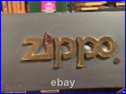 Very Rare 1950's Zippo 30 Lighter Rotating Belt Display Case See Video
