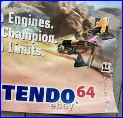 Very Rare 1999 Star Wars Episode 1 Nintendo STORE DISPLAY Lucas poster 48x37