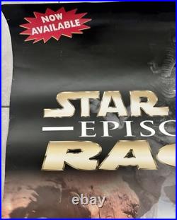 Very Rare 1999 Star Wars Episode 1 Nintendo STORE DISPLAY Lucas poster 48x37